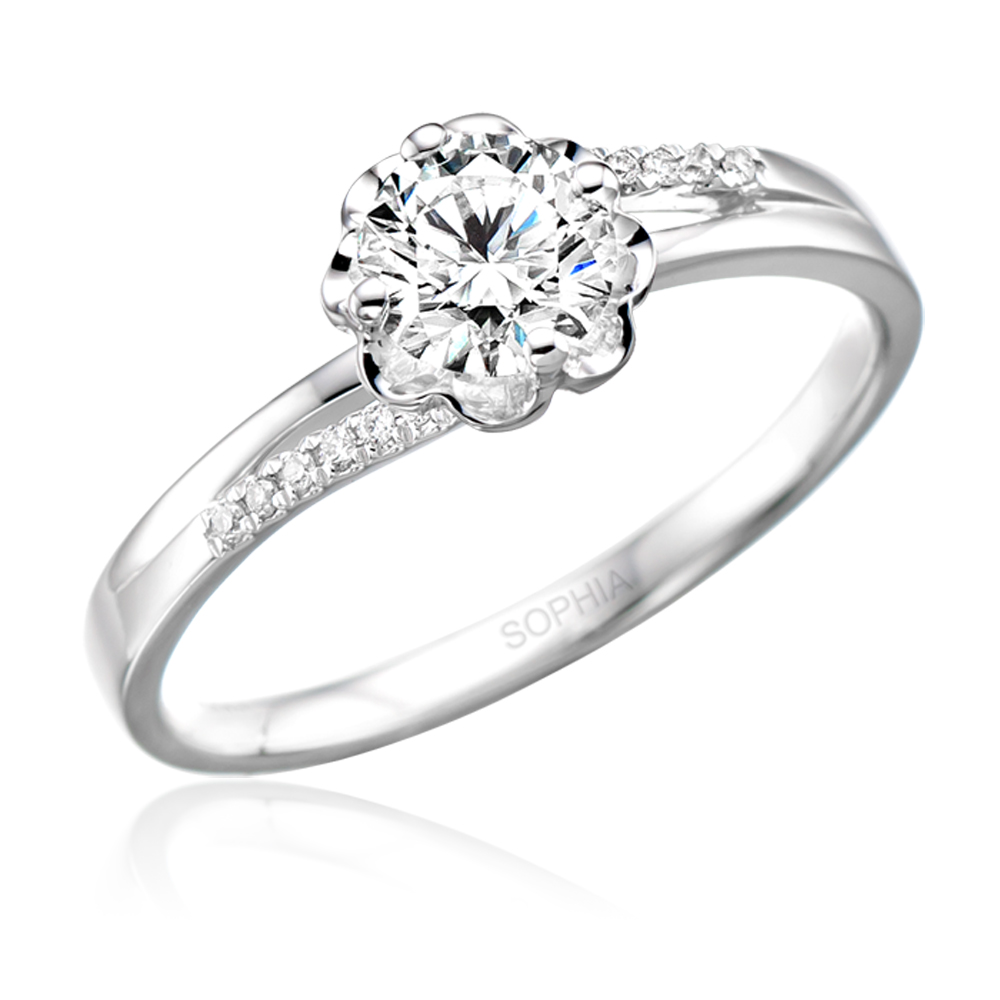 SOPHIA 蘇菲亞珠寶 - 幸福捧花 1.00克拉 18K白金 鑽石戒指 歷史價格詳細信息