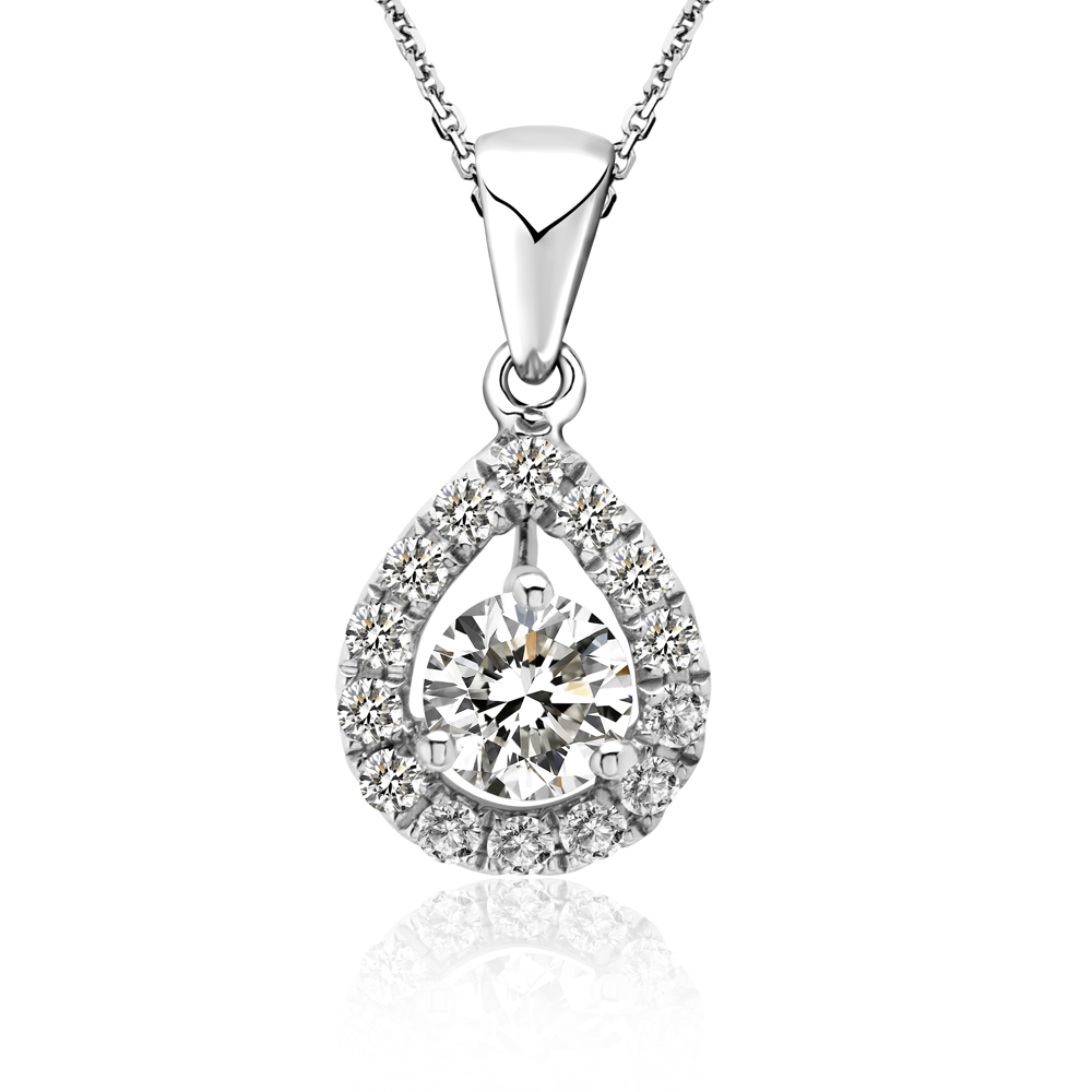 SOPHIA 蘇菲亞珠寶 - 愛洛娜 0.30克拉 14K白金 鑽石項鍊 歷史價格詳細信息