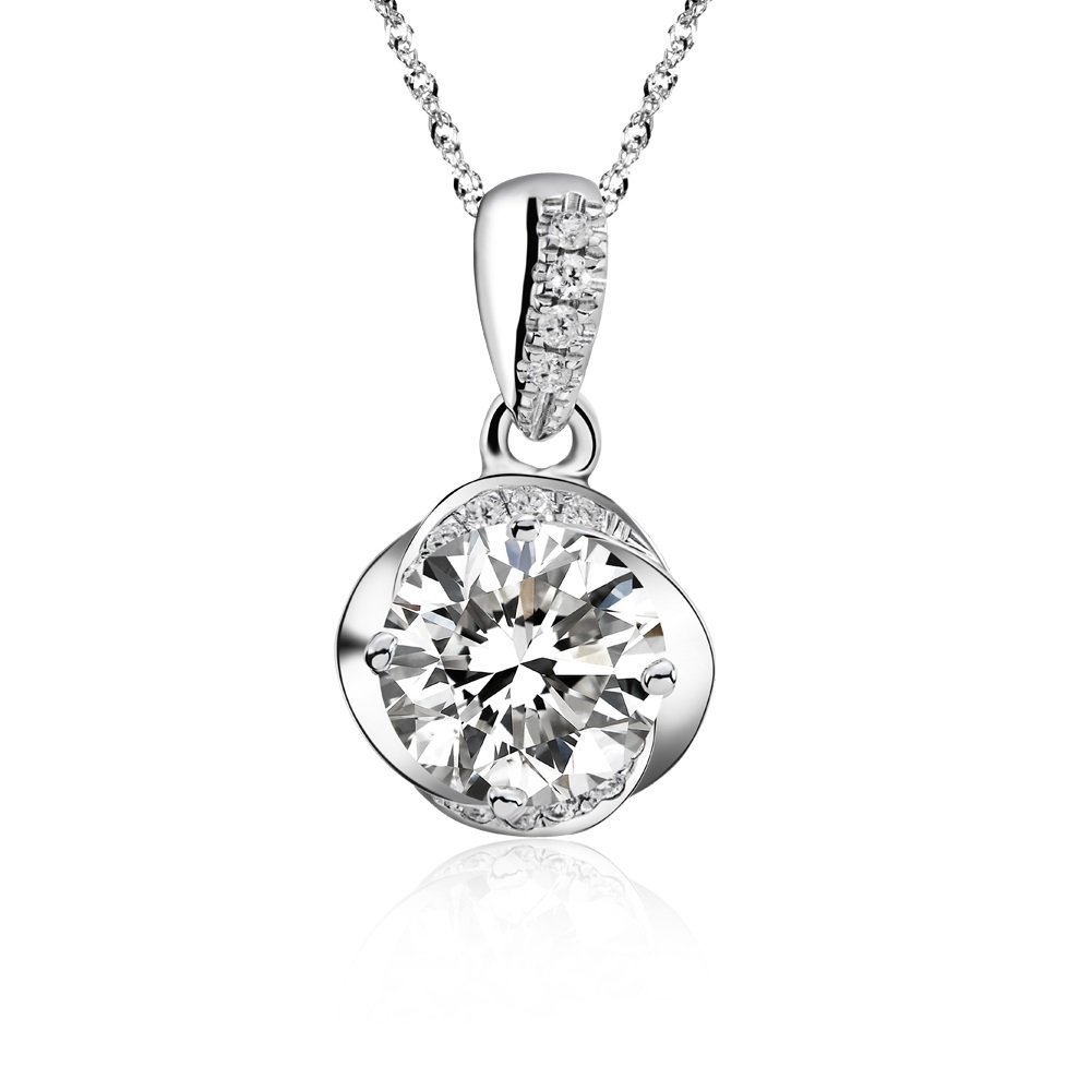 SOPHIA 蘇菲亞珠寶 - 幸福相擁 1.00克拉 18K白金 鑽石項鍊 歷史價格詳細信息