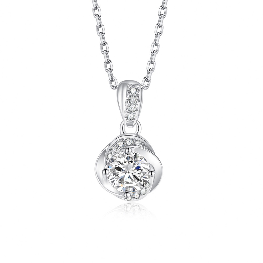 SOPHIA 蘇菲亞珠寶 - 幸福相擁 1.00克拉 18K白金 鑽石項鍊 歷史價格詳細信息
