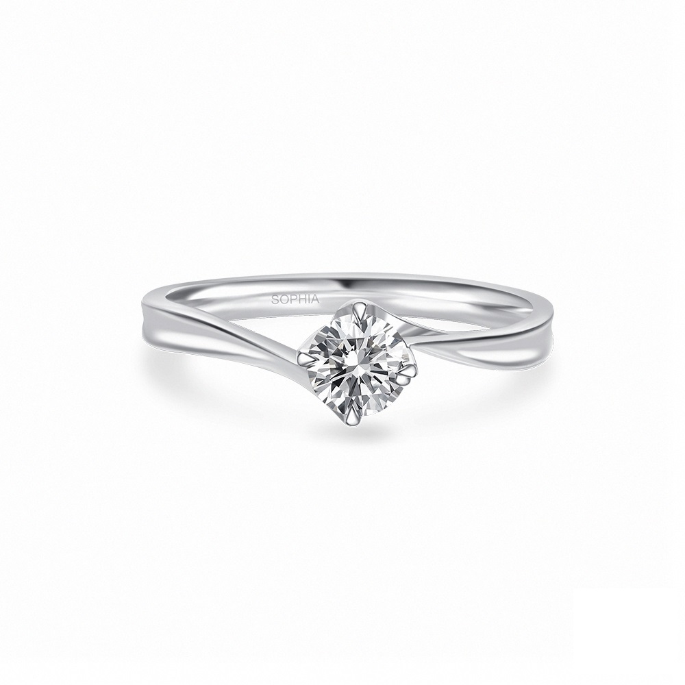 18K金四爪鑲嵌莫桑石鉆婚戒白金牛頭戒指ins風格小眾設計求婚--鴻運飾品 歷史價格詳細信息