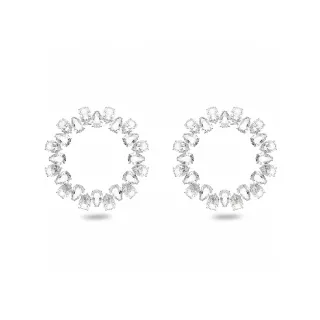 【SWAROVSKI 官方直營】MILLENIA 白金色三角形大圈穿孔耳環(Collection I) 歷史價格詳細信息