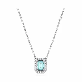 【SWAROVSKI 官方直營】Millenia 手鏈正方形切割 水晶 藍色 鍍白金色(水晶手鍊 彩寶 閃亮 手串 曜石) 歷史價格詳細信息