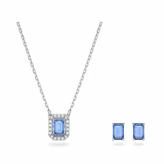 【SWAROVSKI 官方直營】Millenia 手鏈正方形切割 水晶 藍色 鍍白金色(水晶手鍊 彩寶 閃亮 手串 曜石) 歷史價格詳細信息