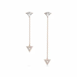 【SWAROVSKI 官方直營】Ortyx 耳釘 三角形切割Swarovski水晶 粉紅色 鍍金色色調 歷史價格詳細信息