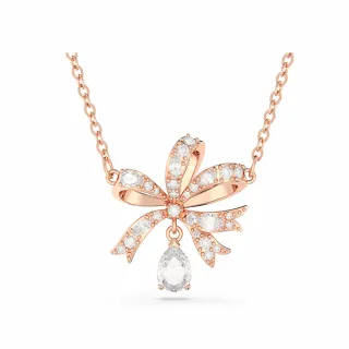 【SWAROVSKI 官方直營】Volta Y 字形鏈墜蝴蝶結  粉紅色  鍍玫瑰金色調 歷史價格詳細信息