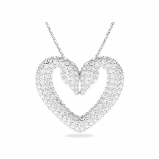 SWAROVSKI 施華洛世奇 Una 耳釘密鑲, 心形, 細碼, 紅色, 鍍金色色調 歷史價格詳細信息