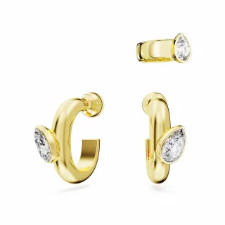 【SWAROVSKI 官方直營】Dextera 水滴形耳環 混合式切割 白色 鍍金色色調 歷史價格詳細信息