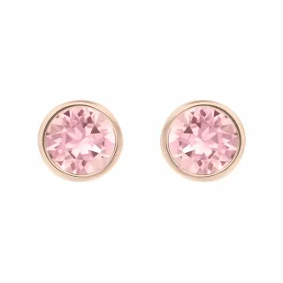 【SWAROVSKI 官方直營】Solitaire 耳釘 粉紅色  鍍玫瑰金色調 歷史價格詳細信息