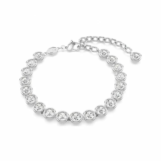 【SWAROVSKI 官方直營】Imber Tennis 手鏈圓形切割 白色 鍍白金色 價格比較,價格查詢,歷史價格詳細信息