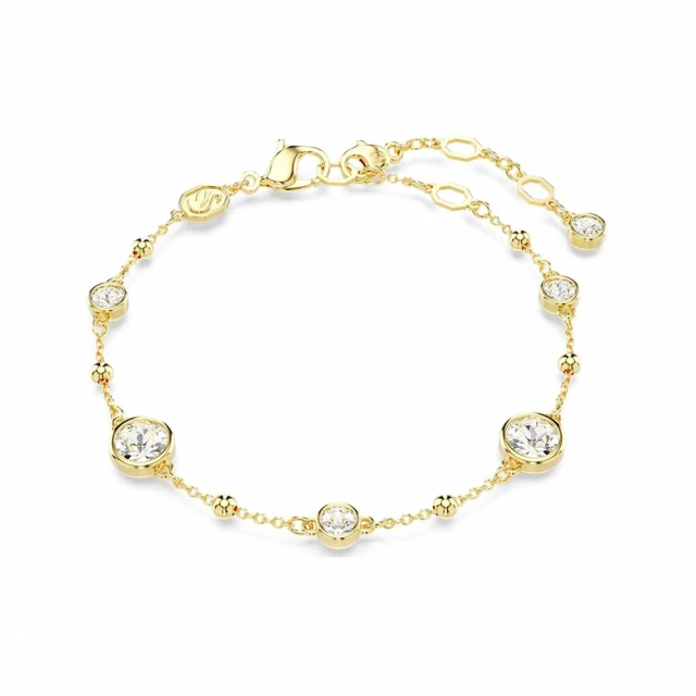 【SWAROVSKI 官方直營】Imber Tennis 手鏈圓形切割 白色 鍍白金色 歷史價格詳細信息
