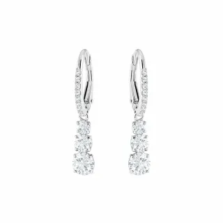 【SWAROVSKI 官方直營】Attract Soul 白金色幾何穿孔耳環(Attract) 歷史價格詳細信息