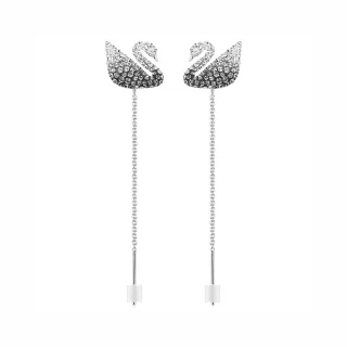 【SWAROVSKI 官方直營】Swarovski Iconic Swan 耳釘天鵝  白色  鍍白金色 歷史價格詳細信息
