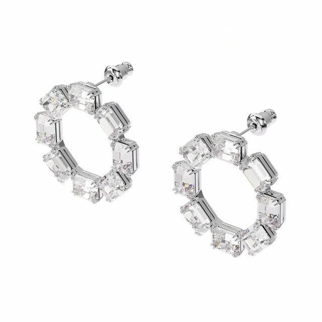 【SWAROVSKI 官方直營】MILLENIA 白金色三角形大圈穿孔耳環(Collection I) 歷史價格詳細信息