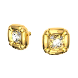 【SWAROVSKI 官方直營】Dulcis 耳釘枕形切割Swarovski水晶  黃色  鍍金色色調 價格比較,價格查詢,歷史價格詳細信息