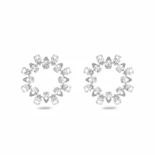 【SWAROVSKI 官方直營】MILLENIA 白金色三角形大圈穿孔耳環(Collection I) 歷史價格詳細信息