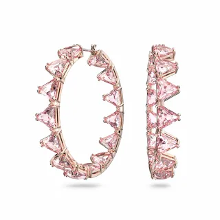 【SWAROVSKI 官方直營】Ortyx 耳釘 三角形切割Swarovski水晶 粉紅色 鍍金色色調 歷史價格詳細信息
