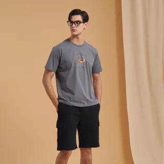 【JOHN HENRY】抽繩休閒棉質短褲-橄欖綠 歷史價格詳細信息