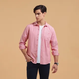 JOHN HENRY-LOGO刺繡撞色長袖T恤-二色 歷史價格詳細信息