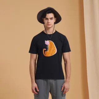 JOHN HENRY 花豹印花短袖T恤-黑色 歷史價格詳細信息