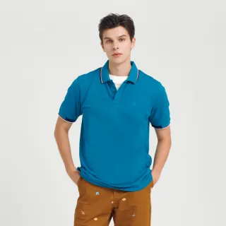 【JOHN HENRY】配色條紋領POLO衫-綠色 歷史價格詳細信息