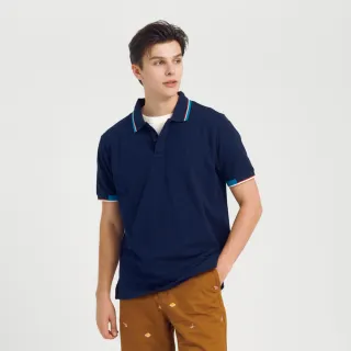【JOHN HENRY】配色條紋領POLO衫-綠色 歷史價格詳細信息