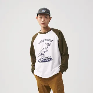 長袖上衣 恐龍卡通 假兩件薄長袖 長袖T恤 棉質 男童 童裝 SK3951 好娃娃 歷史價格詳細信息