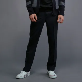 【JOHN HENRY】羊毛條紋薄西裝褲-黑 歷史價格詳細信息