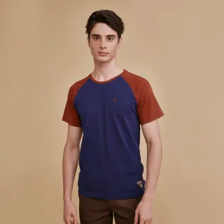 【JOHN HENRY】純棉經典橄欖球運動風短袖T恤-藍 歷史價格詳細信息