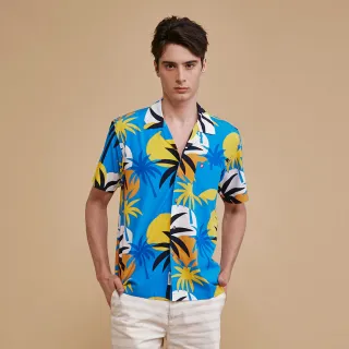 夕陽椰子樹字母印花美式街頭高街復古寬松圓領短袖T恤男女夏季潮-靚仔男裝 歷史價格詳細信息