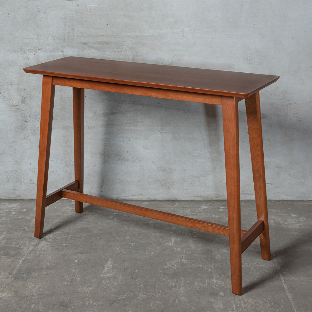 實木吧檯桌家用陽臺飯店靠牆窄桌子長條桌奶茶店酒吧高腳桌椅組合 歷史價格詳細信息