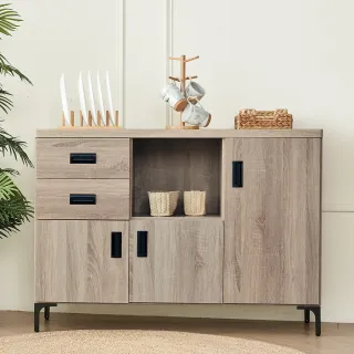 【H&D 東稻家居】索羅門橡木三層拉門櫃-DIY自行組裝 歷史價格詳細信息