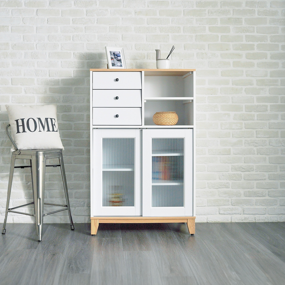 【H&D 東稻家居】二抽玻璃茶水櫃 歷史價格詳細信息