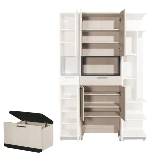 H&D東稻家居︱2.65x6.5尺三抽短門衣櫃【23JS1/074-8】 歷史價格詳細信息