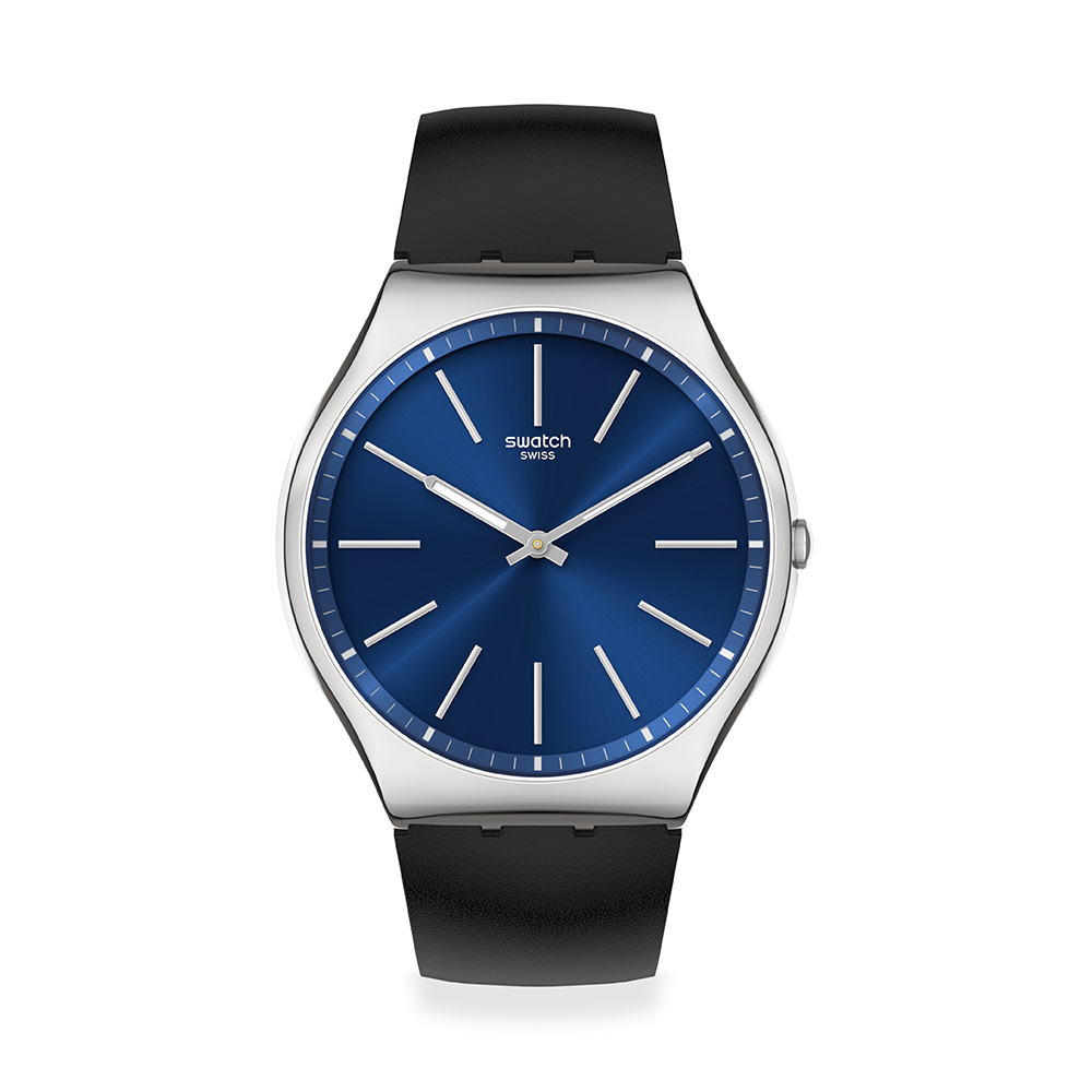 【SWATCH】Skin Irony 超薄金屬系列手錶BLUE MOIRE(38mm)  SYXS134 歷史價格詳細信息