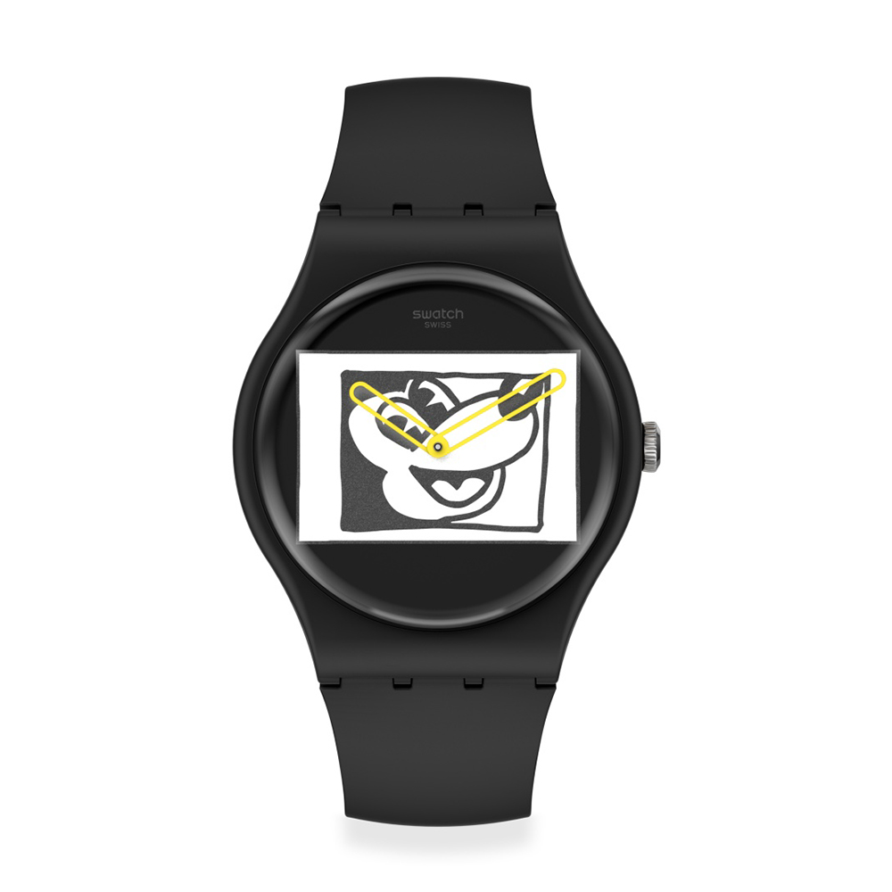 【SWATCH】New Gent原創手錶 MICKEY BLANC SUR NOIR-41mm SUOZ337 迪士尼 歷史價格詳細信息