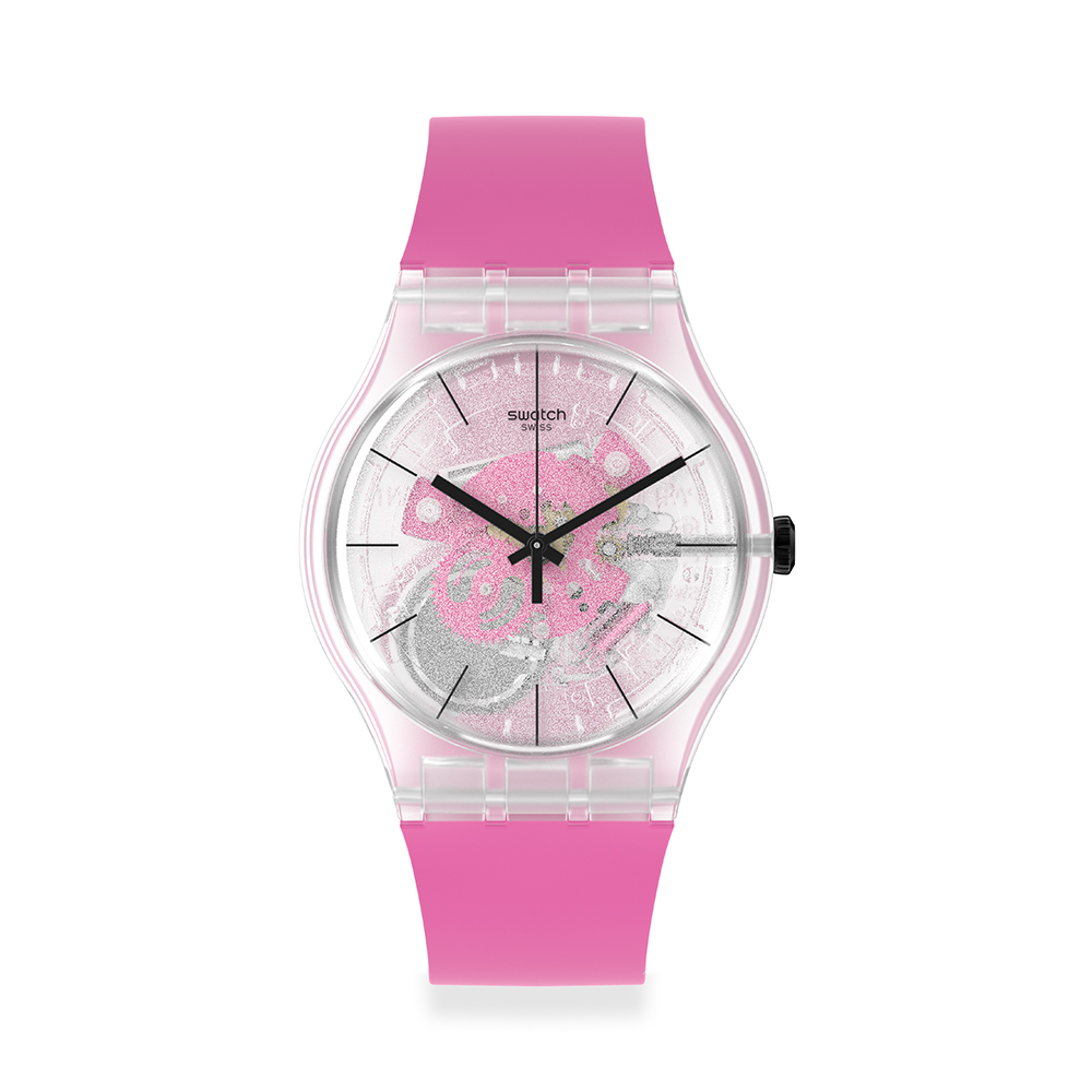 【SWATCH】原創系列手錶PINK MIST粉色虹光(41mm) SUOK155 歷史價格詳細信息