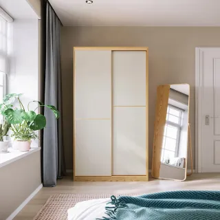 林氏木業現代簡約1.2M原木色三門雙抽衣櫃 JC16D-白色 歷史價格詳細信息