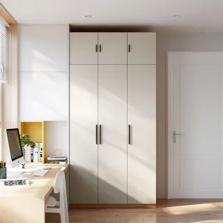 林氏木業現代簡約1.2M原木色三門雙抽衣櫃 JC16D-白色 歷史價格詳細信息