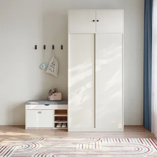 hoi! 林氏木業北歐簡約小戶型0.8M衣櫃 LS214-白色 歷史價格詳細信息