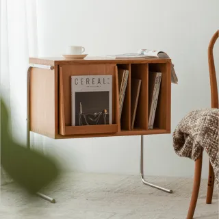 木雜誌櫃邊櫃收納櫃北歐日式展示櫃書架客廳臥室復古邊幾置物櫃 歷史價格詳細信息