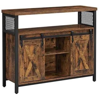 VASAGLE 工業風滑門式三層電視櫃1.3M-鐵鏽棕 LTV46BX 歷史價格詳細信息