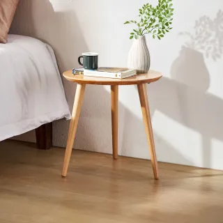 林氏木業北歐自然櫸木原木色圓形邊几 LS176L1-大 歷史價格詳細信息