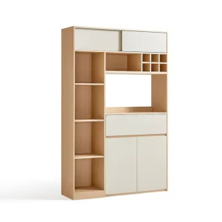 林氏木業簡約雙色多功能1.15M高餐邊櫃 OV1T-原木色 歷史價格詳細信息