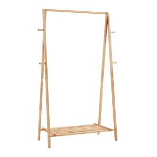 【hoi! 好好生活】林氏木業北歐經典實木可折疊寬衣帽架 LS176-原木色 價格比較,價格查詢,歷史價格詳細信息