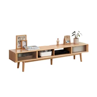 源氏木語橡木原木色玻璃滑門2M四格電視櫃 Y162N01 歷史價格詳細信息