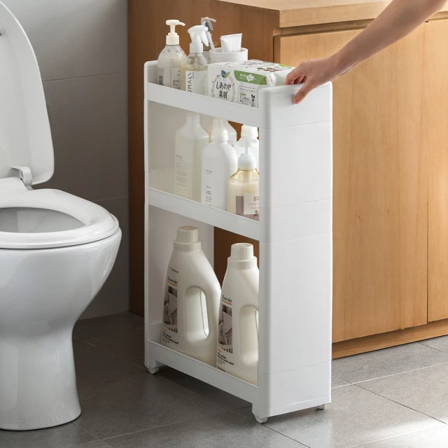 夾縫置物架【三層 - 寬款】(內附掛勾*4/無聲滾輪/耐重10kg) 歷史價格詳細信息