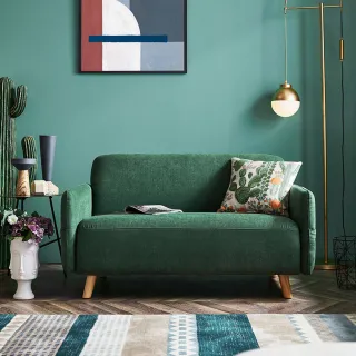 hoi!林氏木業北歐小戶型右扶手雙人布沙發 S026-淺灰色 歷史價格詳細信息