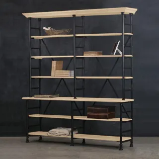 【hoi! 好好生活】hoi! 鐵藝實木落地隔板三層書櫃萬用置物架80x30x100cm/安運費用600元 歷史價格詳細信息