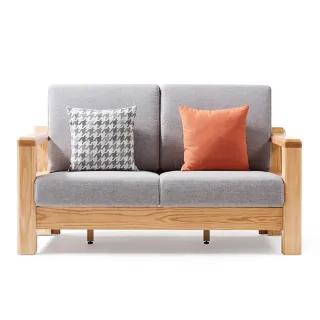 【hoi! 好好生活】林氏木業北歐實木簡約棉麻乳膠左L四人布沙發（附抱枕）1014-淺灰色/安運費用2300元 歷史價格詳細信息